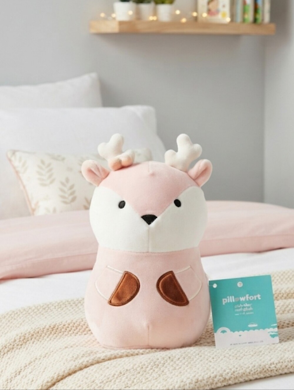 Pillowfort Pink Reindeer New Limited Edition 8 inch